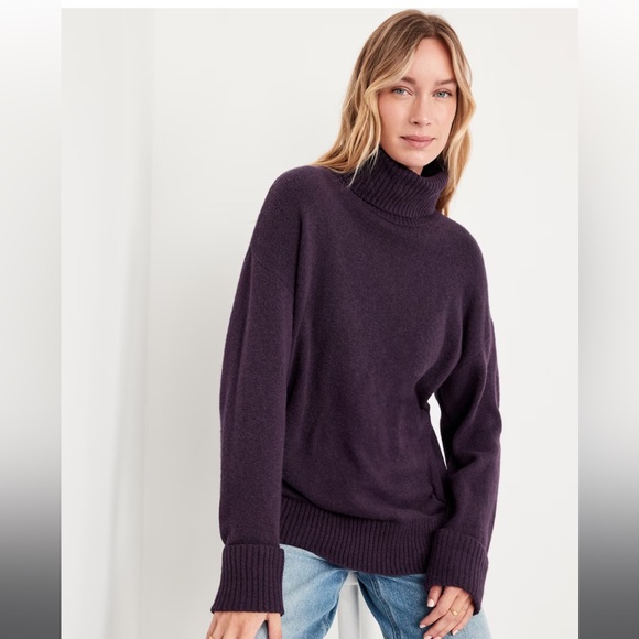 BLACK SoSoft Turtleneck Tunic Sweater - Picture 2 of 8